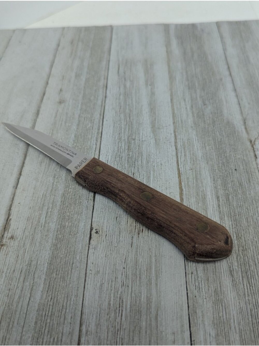 Tramontina Inox Stainless Brasil 3-1/8" Parer Paring Blade Wood Handle 7 1/8"